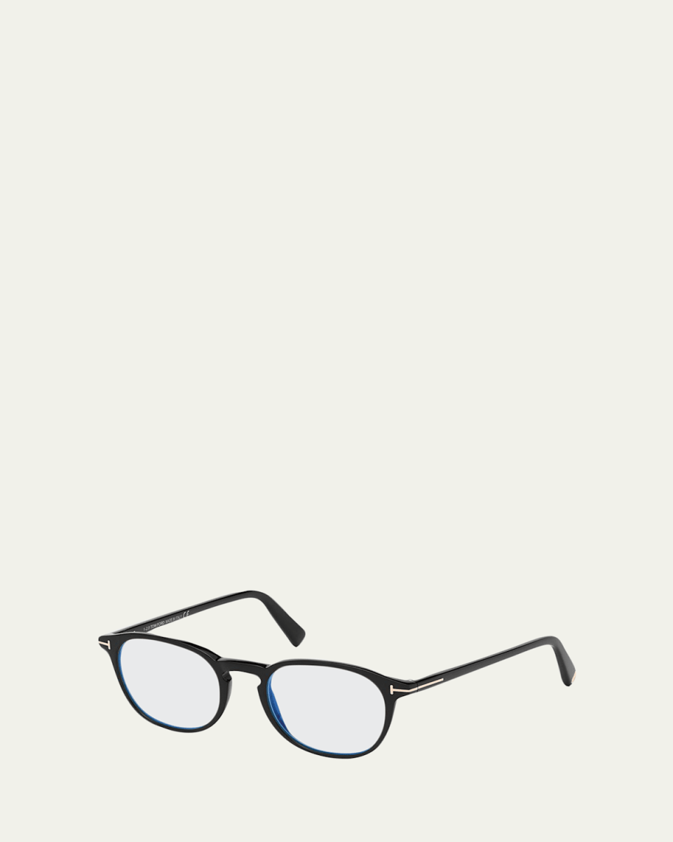 Blue Block Square Acetate Optical Frames